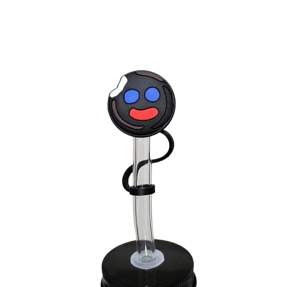 Paleta Payaso Glass Square Bottle Cup 16oz Mexican Candy Design Glass Straw - Picture 6 of 8